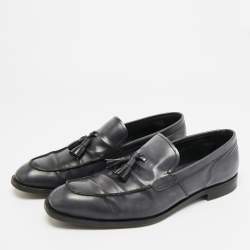 مملوكة مسبقًا حذاء لوفرز برادا بشراريب جلد رمادي مقاس 43