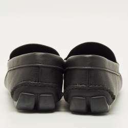 Pre Owned حذاء لوفرز برادا بيني سليب جلد سافيانو أسود مقاس 44