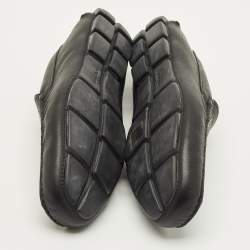 Pre Owned حذاء لوفرز برادا بيني سليب جلد سافيانو أسود مقاس 44