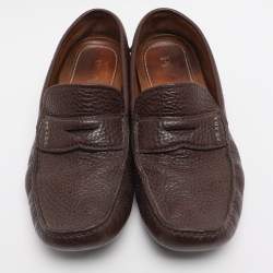 مملوكة مسبقًا Prada Size 41.5 Brown Leather Penny Loafers
