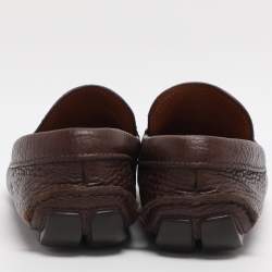 مملوكة مسبقًا Prada Size 41.5 Brown Leather Penny Loafers