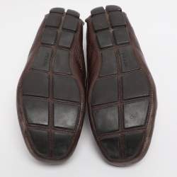 مملوكة مسبقًا Prada Size 41.5 Brown Leather Penny Loafers