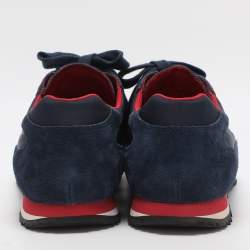 مملوكة مسبقًا حذاء رياضي برادا نسيج نايلون وزوج أحذي ة سفلية من العلوي أزرق مقاس 42