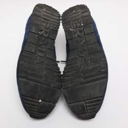 مملوكة مسبقًا حذاء رياضي برادا نسيج نايلون وزوج أحذية سفلية من العلوي أزرق مقاس 42