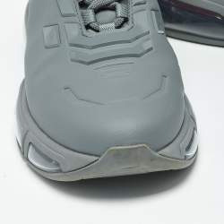 مملوكة مسبقًا Prada Collision 19 LR Size 41.5 Grey Technical Fabric and Rubber Lace Up Sneakers