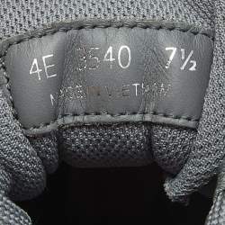 مملوكة مسبقًا Prada Collision 19 LR Size 41.5 Grey Technical Fabric and Rubber Lace Up Sneakers