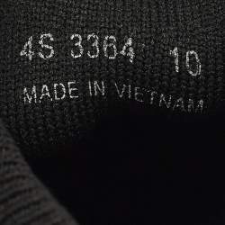 Pre Owned Prada Size 44 Black Knit Fabric Slip On Sneakers