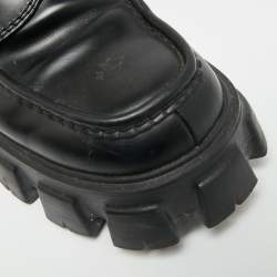 Pre Owned Prada Monolith Chunky Size 42 Black Leather Loafers