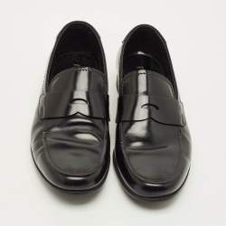 Pre Owned Prada Size 43.5 Black Leather Penny Loafers