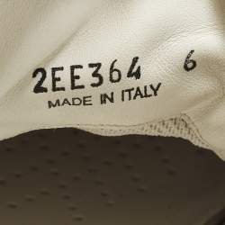 Pre Owned Prada Downtown Size 40 White/Grey Leather Low Top Sneakers