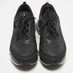Pre Owned Prada Cloudbust Size 40 Black Knit Fabric and Rubber Low Top Sneakers