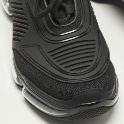 Pre Owned Prada Cloudbust Size 40 Black Knit Fabric and Rubber Low Top Sneakers