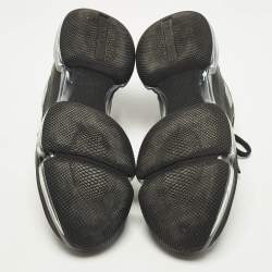 Pre Owned Prada Cloudbust Size 40 Black Knit Fabric and Rubber Low Top Sneakers