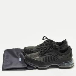 Pre Owned Prada Cloudbust Size 40 Black Knit Fabric and Rubber Low Top Sneakers