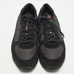 مملوكة مسبقًا حذاء رياضي برادا سبورت نايلون وزمرد أسود بعنق منخفض مقاس 41.5