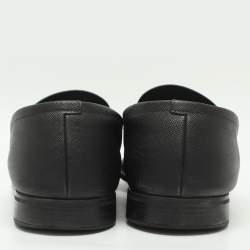 مملوكة مسبقًا Prada Size 44 Black Saffiano Leather Loafers