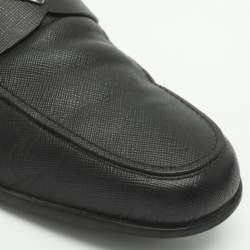 مملوكة مسبقًا Prada Size 44 Black Saffiano Leather Loafers