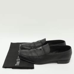 مملوكة مسبقًا Prada Size 44 Black Saffiano Leather Loafers