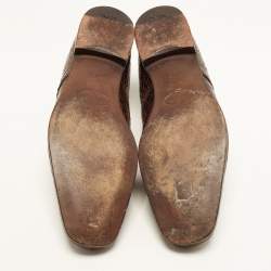 مملوكة مسبقًا Prada Size 45 Brown Crocodile Leather Derby