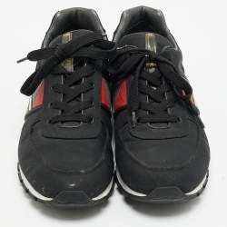 Pre Owned Prada Size 42 Black Canvas Lace Up Sneakers