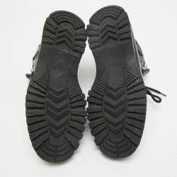 Pre Owned Prada Brixxen Size 42 Black Leather Combat Boots