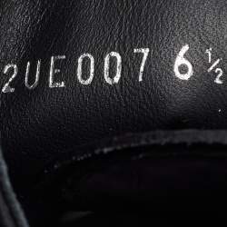 Pre Owned Prada Monolith Size 40.5 Black Nylon Ankle Length Boots