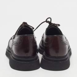 مملوكة مسبقًا Prada Size 41 Brown Leather Lace Up Oxfords