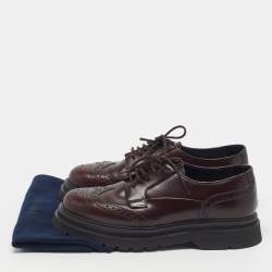 مملوكة مسبقًا Prada Size 41 Brown Leather Lace Up Oxfords