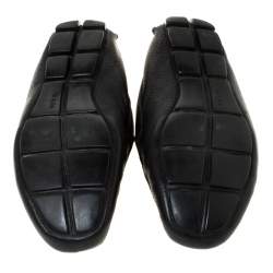 Prada Black Leather Slip On Loafers Size 42.5
