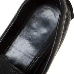 Prada Black Leather Slip On Loafers Size 42.5