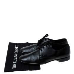 Prada Black Leather Lace Up Oxfords Size 41
