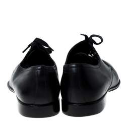 Prada Black Leather Lace Up Oxfords Size 41