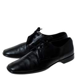 Prada Black Leather Lace Up Oxfords Size 41