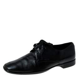 Prada Black Leather Lace Up Oxfords Size 41