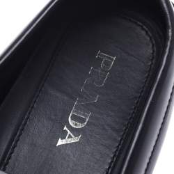 Prada Black Leather Slip On Loafers Size 44