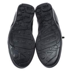 Pre Owned Prada Black Leather and Nylon Trainers Sneakers Size 42