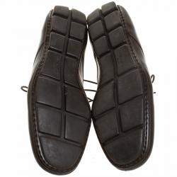 Prada Dark Brown Leather Lace Up Derby Size 41