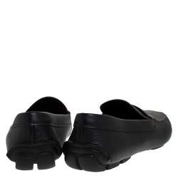 Prada Black/Brown Leather Penny Loafers Size 42