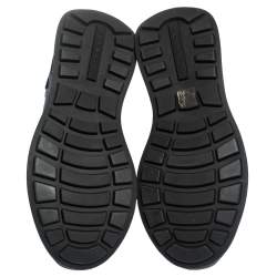 Prada Black Mesh, Suede And Leather Slip On Ankle Boots Size  41.5