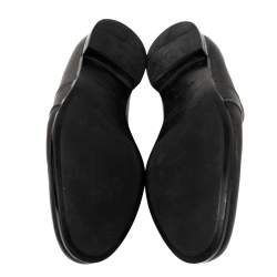 Pre Owned Prada Black Leather Penny Loafers Size 43