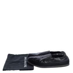 Prada Sports Black Leather Scrunch Slip On Sneakers Size 41.5
