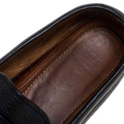 Prada Black Leather Driver Penny Slip On Loafers Size 42