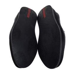 Prada Black Leather Slip On Sneakers Size 41