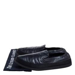 Prada Black Leather Slip On Sneakers Size 41