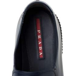 Prada Blue Leather Brogue Slip -On Sneakers Size 44