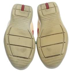 Prada Beige Perforated Leather And Suede Low Top Sneakers Size 46