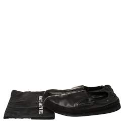 Prada Black Leather San Tropez Slip On Sneakers Size 46