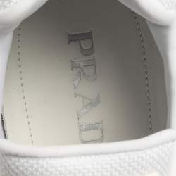 Prada White Mesh And Rubber Cloudbust Thunder Low Top Sneakers Size 45.5