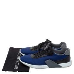 Prada Multicolor Nylon and Leather Low Top Sneakers Size 44