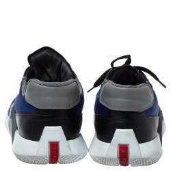 Prada Multicolor Nylon and Leather Low Top Sneakers Size 44
